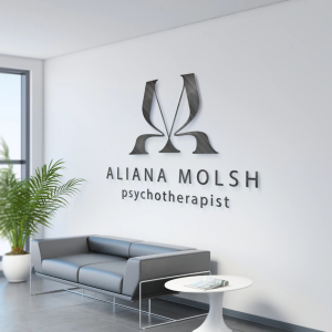 profesional and unique logo design for Aliana Molsh psychotherapist