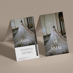 unique logo for Amal wedding dress salon